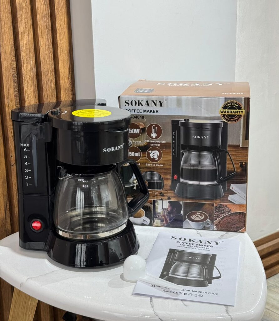 Descubre la Cafetera SOKANY de 6 tazas, ☕