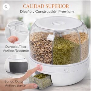 DISPENSADOR DE GRANOS GIRATORIO 360°🔄😍